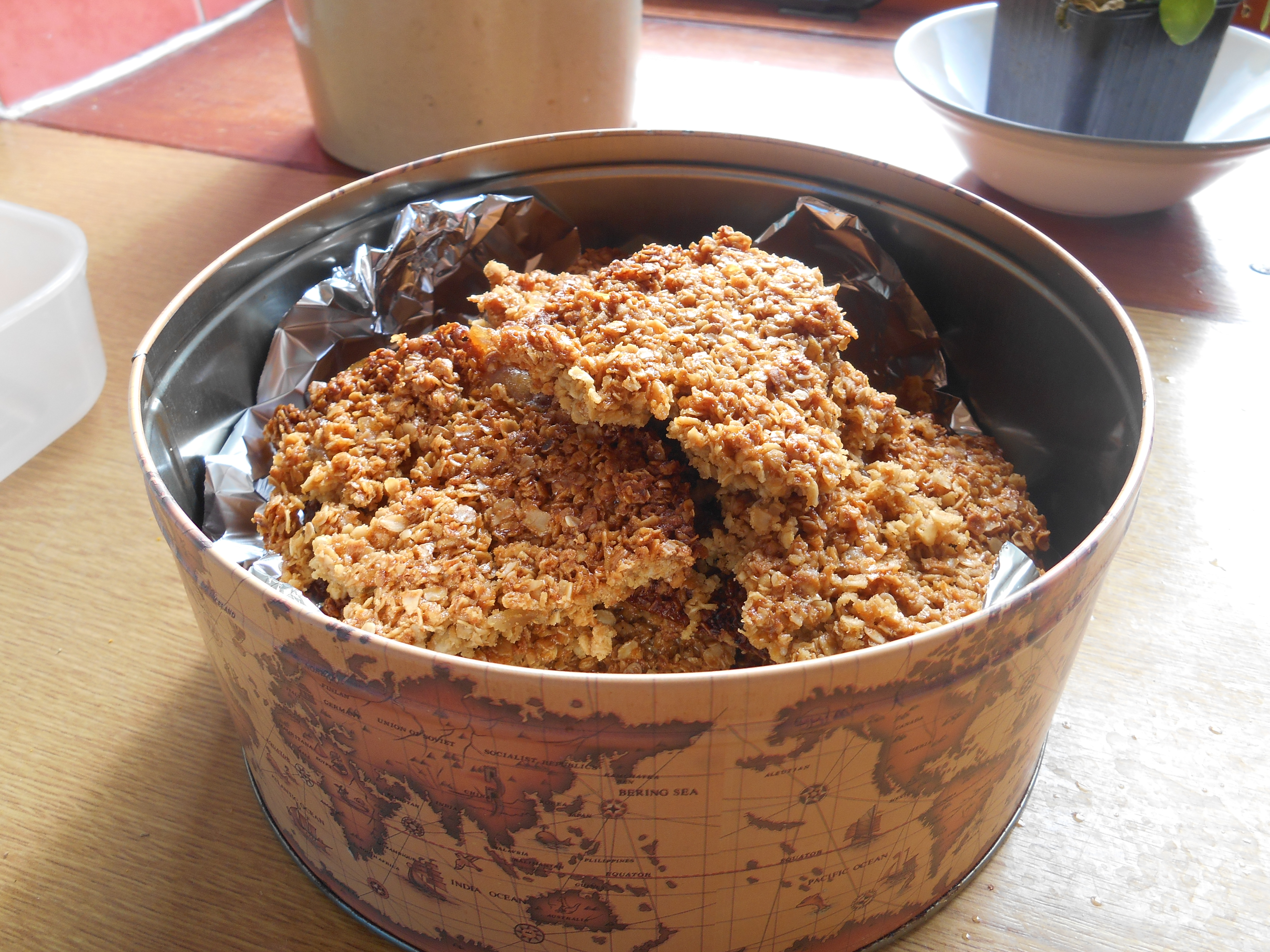 Flapjack with glacé ginger!