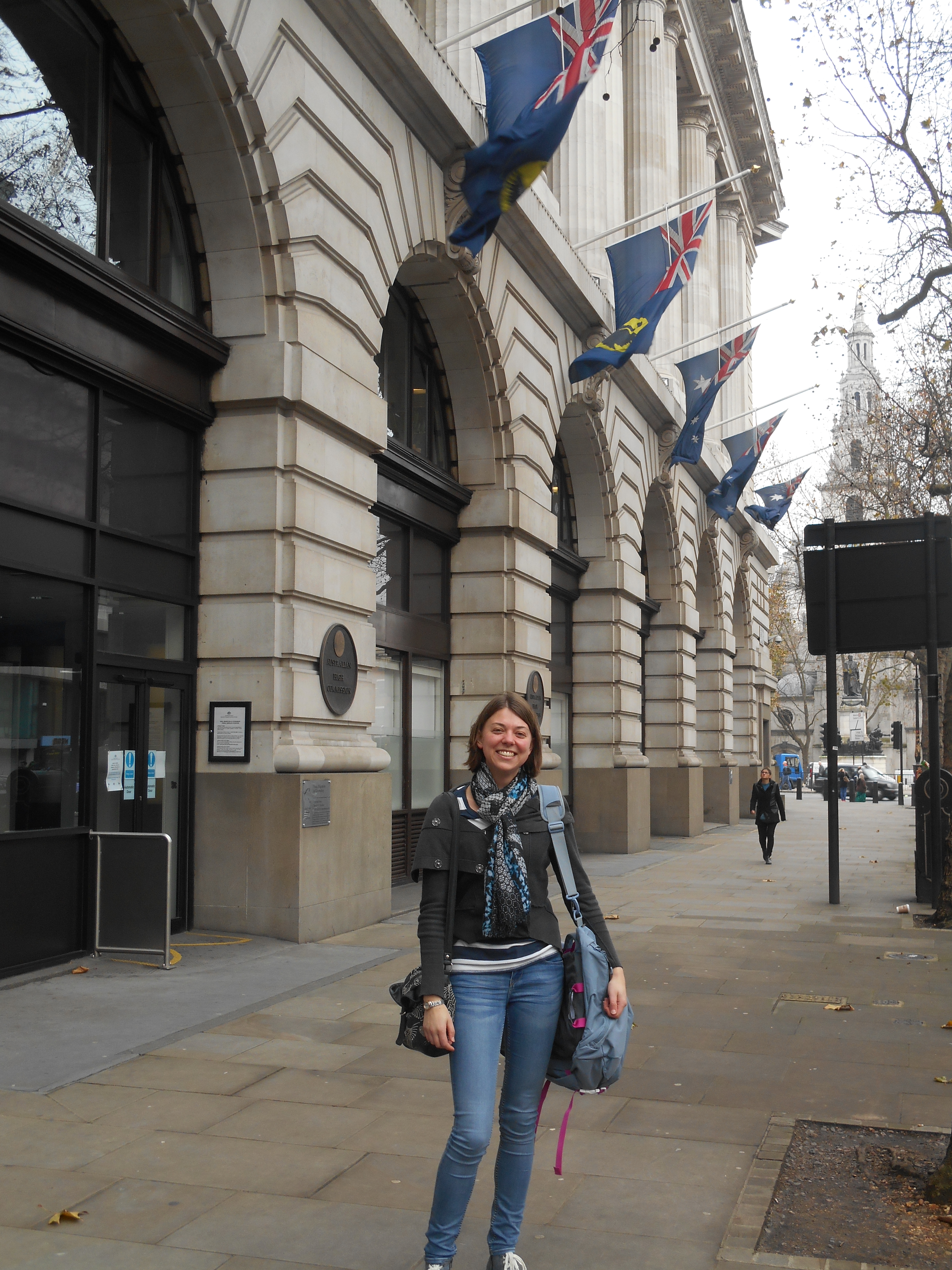 Outside Australia House in London